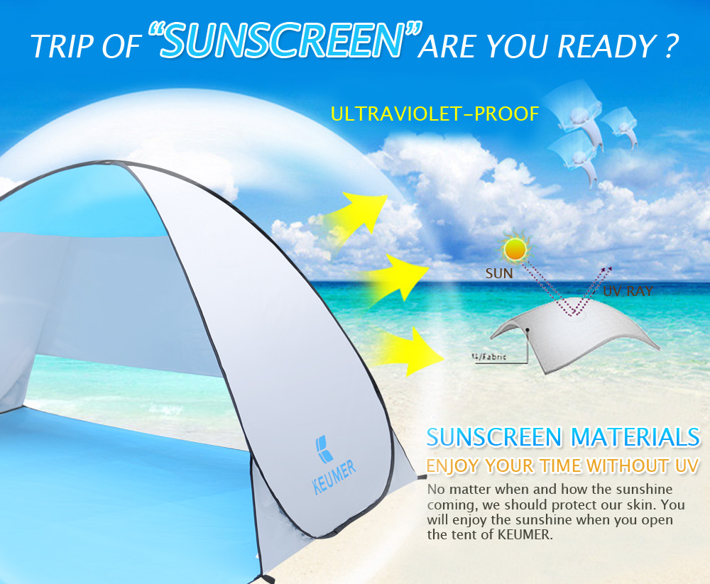 Cheap Goat Tents Keumer 2020 New Automatic Packable Camping Tent UV protection Pop Up Beach Tent Waterproof  for Outdoor Recreation Tourist Tents Tents 